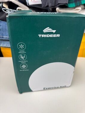 Trideer Exercise Ball black large 23”- 26” improve sitting posture non slip new